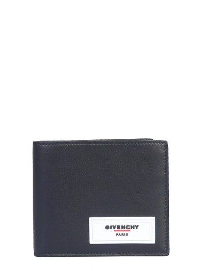 Shop Givenchy Logo Patch Bifold Wallet In Black