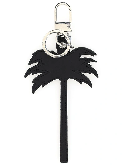 Shop Palm Angels Tree Shaped Key Ring In Black