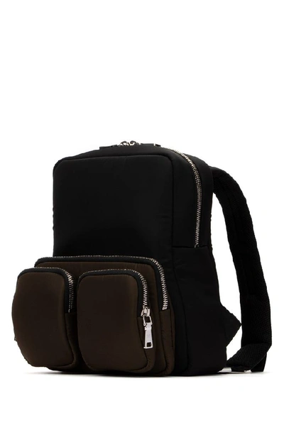 Shop Prada Logo Zip Pocketed Backpack In Multi