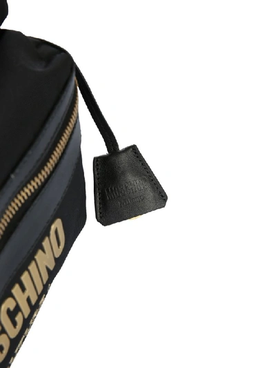 Shop Moschino Logo Backpack In Black