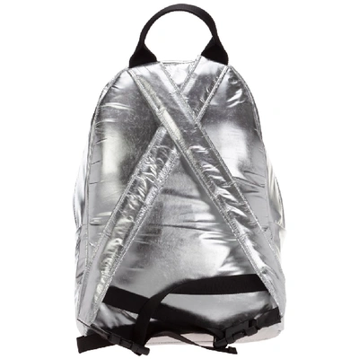 Shop Palm Angels Logo Backpack In Silver