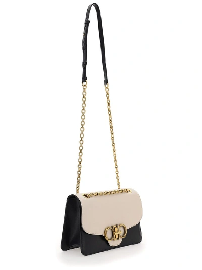 Shop Ferragamo Salvatore  Gancini Front Flap Shoulder Bag In Multi