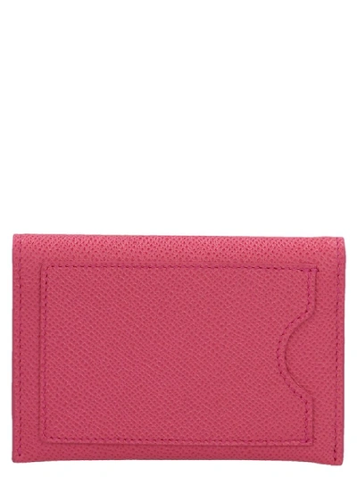 Shop Ferragamo Salvatore  Vara Bow Cardholer In Pink