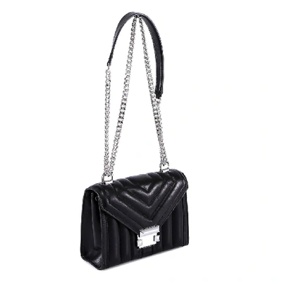 Shop Michael Michael Kors Whitney Small Shoulder Bag In Black