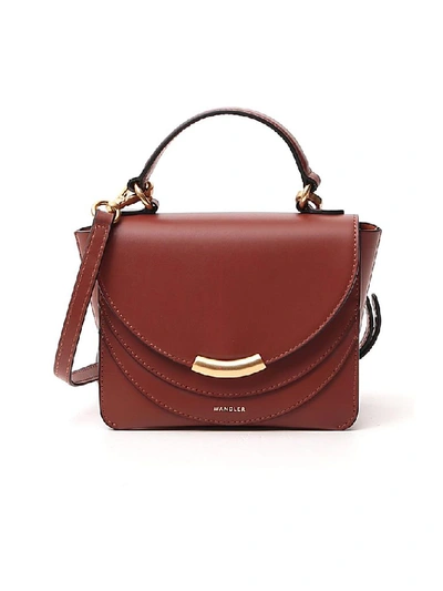 Shop Wandler Mini Luna Arch Shoulder Bag In Brown