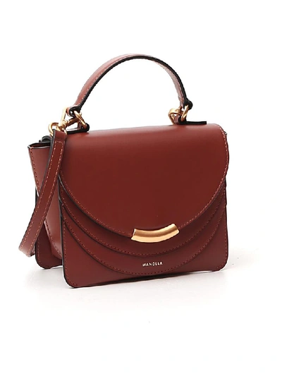 Shop Wandler Mini Luna Arch Shoulder Bag In Brown