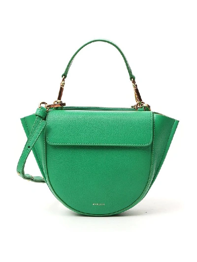 Shop Wandler Mini Hortensia Shoulder Bag In Green