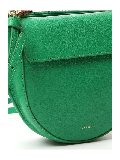 Shop Wandler Mini Hortensia Shoulder Bag In Green