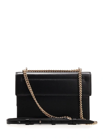 Shop Ferragamo Salvatore  Vara Bow Front Flap Medium Bag In Black