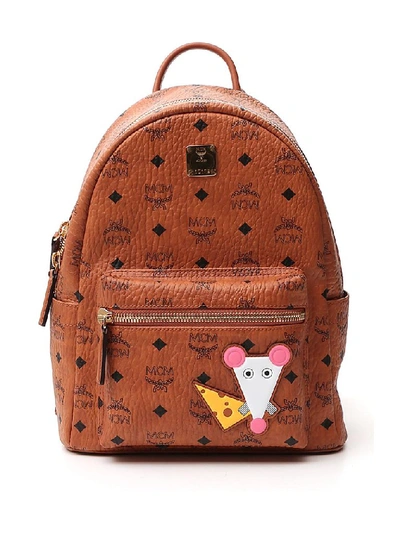 Shop Mcm Rat Stark Backpack In Brown