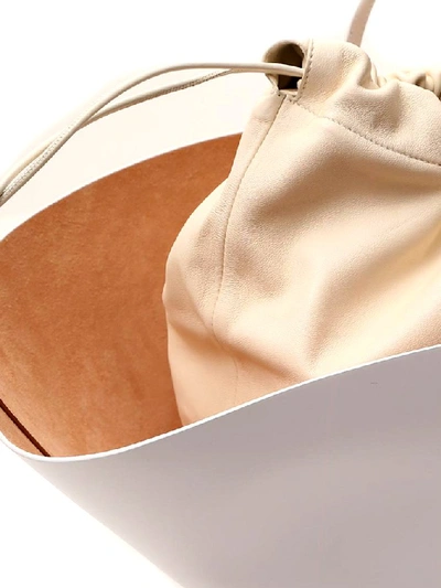 Shop Jil Sander Sombrero Shoulder Bag In White