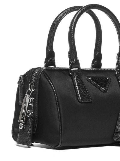 Shop Prada Bauletto Re In Black