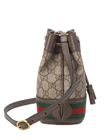Shop Gucci Ophidia Mini Bucket Bag In Multi