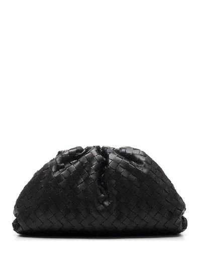 Shop Bottega Veneta Woven Clutch Bag In Black