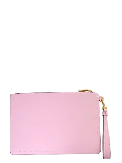 Shop Moschino M Logo Clutch Bag In Pink