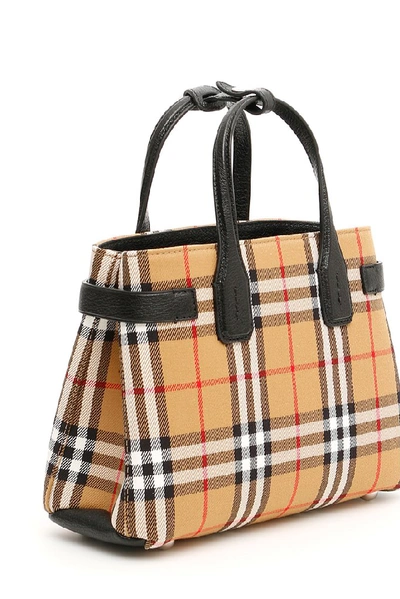 Shop Burberry Checked Banner Bag In Multi