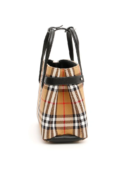 Shop Burberry Checked Banner Bag In Multi