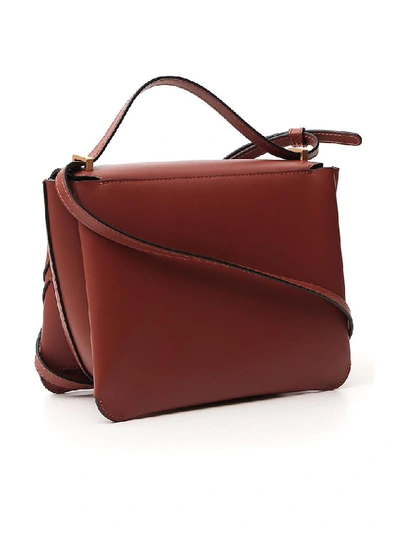 Shop Wandler Luna Arch Shoulder Bag In Brown