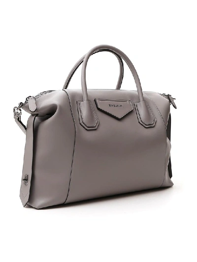 Shop Givenchy Antigona Medium Soft Tote Bag In Grey