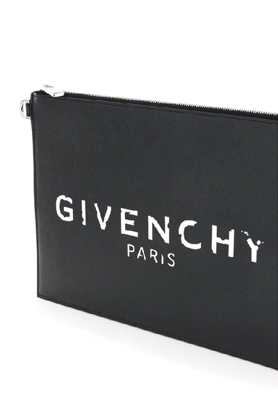 Shop Givenchy Paris Medium Pouch In Black