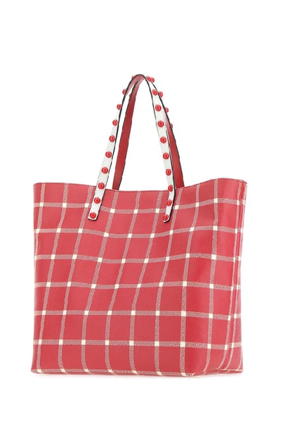 Shop Red Valentino Redvalentino Plaid Shopper Bag