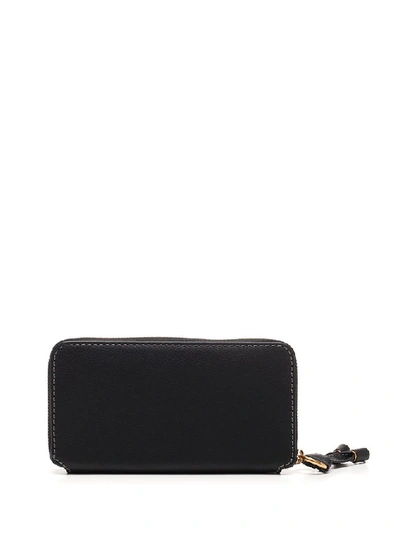 Shop Chloé Marcie Long Zipped Wallet In Black