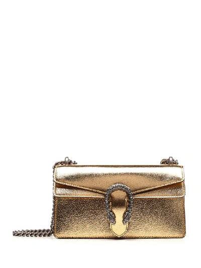 Shop Gucci Dionysus Small Shoulder Bag In Gold