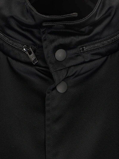 Shop Balenciaga Back Logo Raincoat In Black