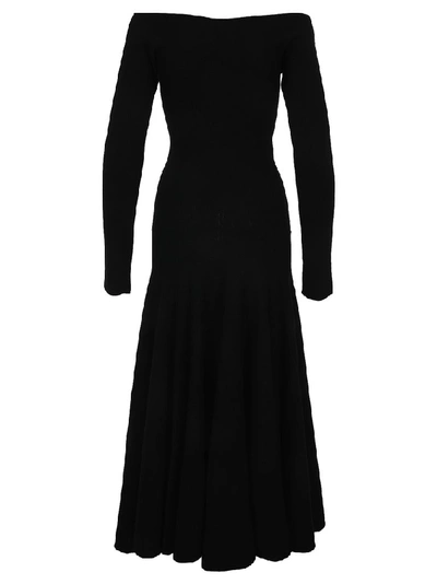 Shop Marni Knitted Maxi Dress In Black