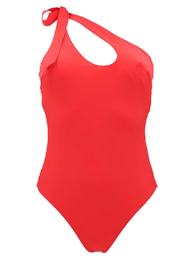 Shop Zimmermann Empire Teardrop Swimsuits In Red