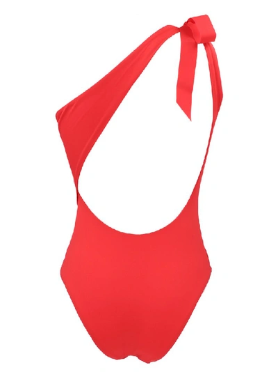 Shop Zimmermann Empire Teardrop Swimsuits In Red