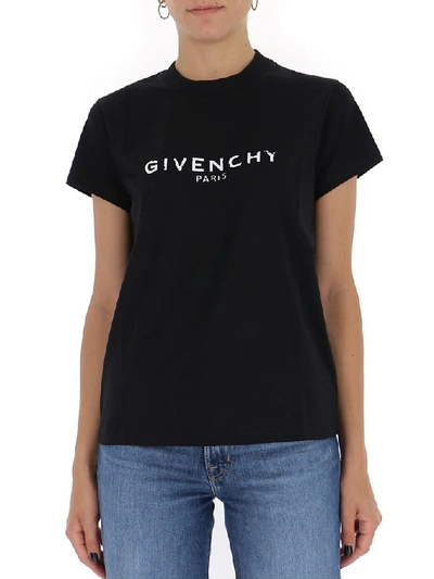 Shop Givenchy Vintage Logo T In Black