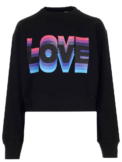 Shop Golden Goose Deluxe Brand Love Print Sweatshirt In Black