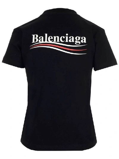 Shop Balenciaga Logo Print T In Black