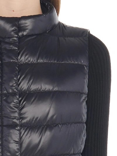 Shop Herno Zipped Puffer Vest In Black
