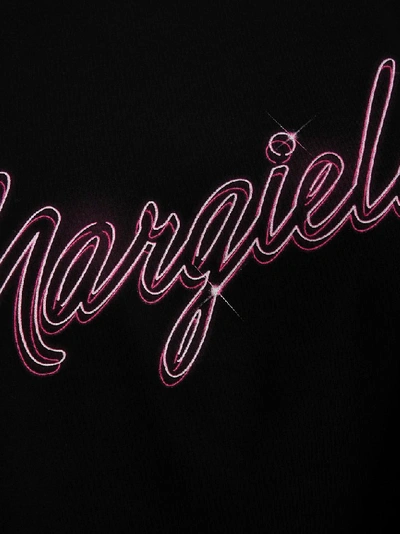 Shop Mm6 Maison Margiela Logo Oversized T In Black