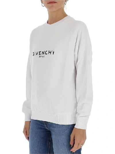 Shop Givenchy Vintage Logo Sweatshirt In White