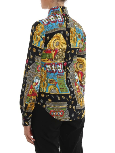 Shop Moschino Printed Crepe Shirt In Multi