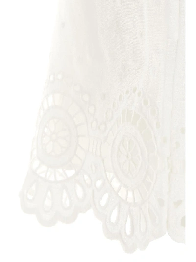 Shop Zimmermann Bellitude Scallop Shorts In White