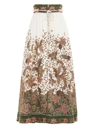 Shop Zimmermann Empire Batik Skirt In Multi