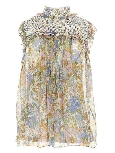 Shop Zimmermann Floral Printed Blouse In Multi