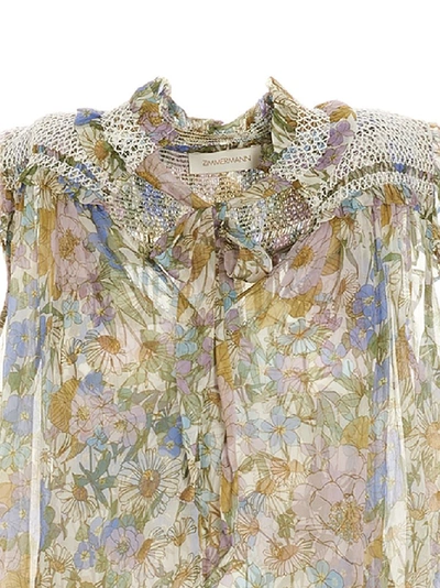 Shop Zimmermann Floral Printed Blouse In Multi