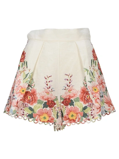 Shop Zimmermann Bellitude Floral Shorts In Multi