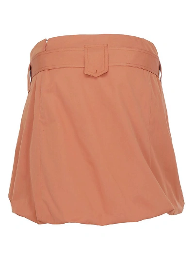 Shop Ferragamo Salvatore  Bubble Skirt In Orange