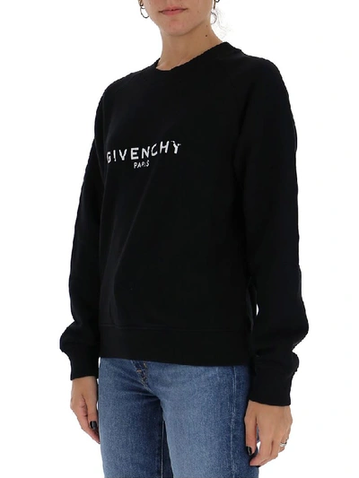 Shop Givenchy Vintage Logo Sweatshirt In Black