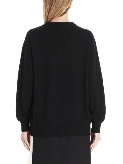 Shop Givenchy Logo Knitted Sweater In Black