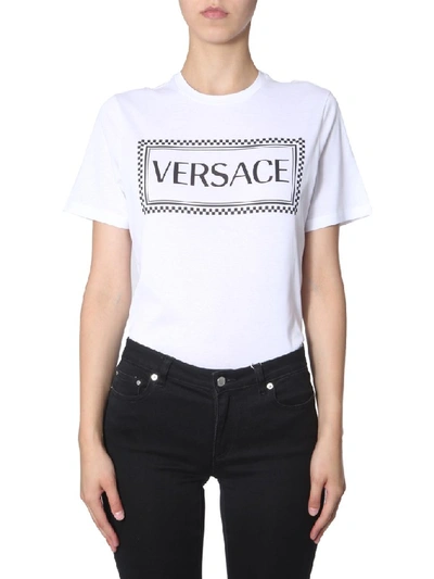 Shop Versace 90s Vintage Logo T In White