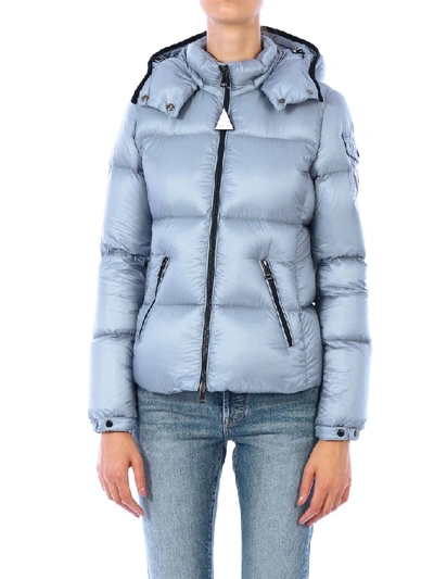 Shop Moncler Hooded Down Jacket In Blue