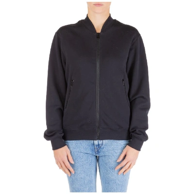 Shop Moschino Zip Up Sweatshirt In Black