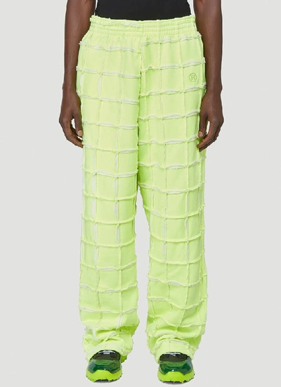 Shop Martine Rose Panelled Track Pants In Green